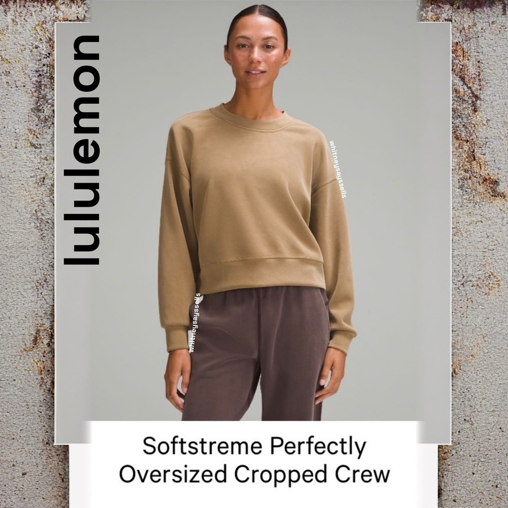 lululemon SOLD OUT Softstreme Cropped Crew Neck Pullover SZ 4 in Allspice